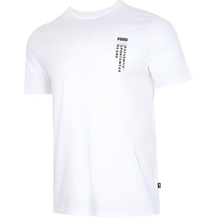 PUMA Casual Graphic T-Shirts White Men s 855975-02 M
