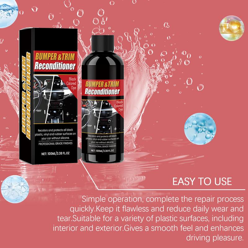 Black Shine Seal Brighten Liquid 100ml Scratch Repair Coating Renovator Truck Coating Renovator For Auto Detailing Repair Helper