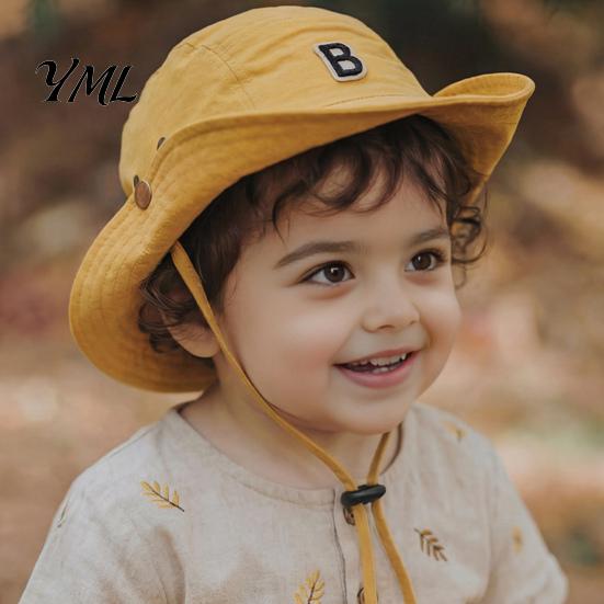 Cute Wavy Brim Sun Hat for Babies Kids Hat, Breathable UV Protection Cap with Adjustable Stylish Daily Outings Wide Brim, Summer Beach Toddlers