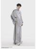 Men's Autumn American Retro Sports Suit: High-Street Stand-Up Collar Sweater and Trousers Two-Piece Set