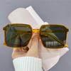 New Fashion Retro Square Frame Sunglasses Anti-Uv Travel Glasses High Quality Large Woman Eyewear Uv400