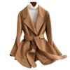 Autumn and Winter New Double-sided Cashmere Coat Women's Short Short 100% Wool Coat Women's High-end Coat