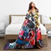 Cartoon T-Transformers Autobots Blankets Anime Super Soft Fluffy Plush Bedding Throws For Couch Bed Flannel Bedspread Bed Cover
