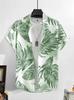 Leaving Tropical Men's Vacation Hawaii 3D Printed Shirt Outdoor Vacation Beach Summer Casual Lapel Short Sleeves