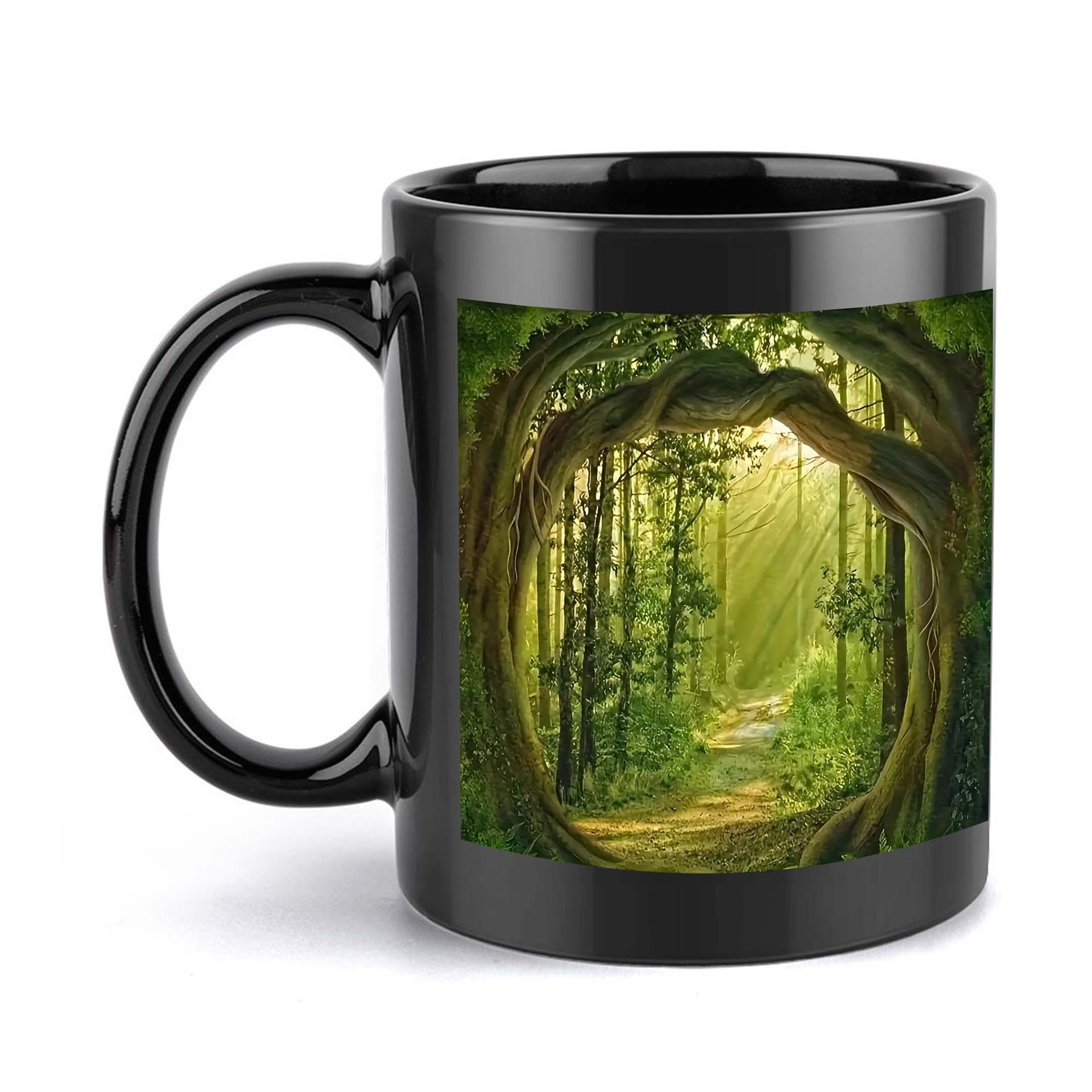 

New ceramic coffee cup hot-selling mug water cup DIY gift couple cup mug souvenir 301-400ml чорний