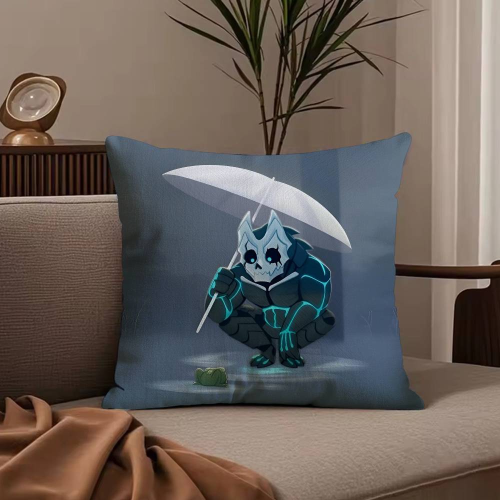 Cool Anime K-Kaiju No.8 Pillow Case Anti-dustmite Pillowcase Invisible Zipper Silky Short Plush Sofa Cushion Cover