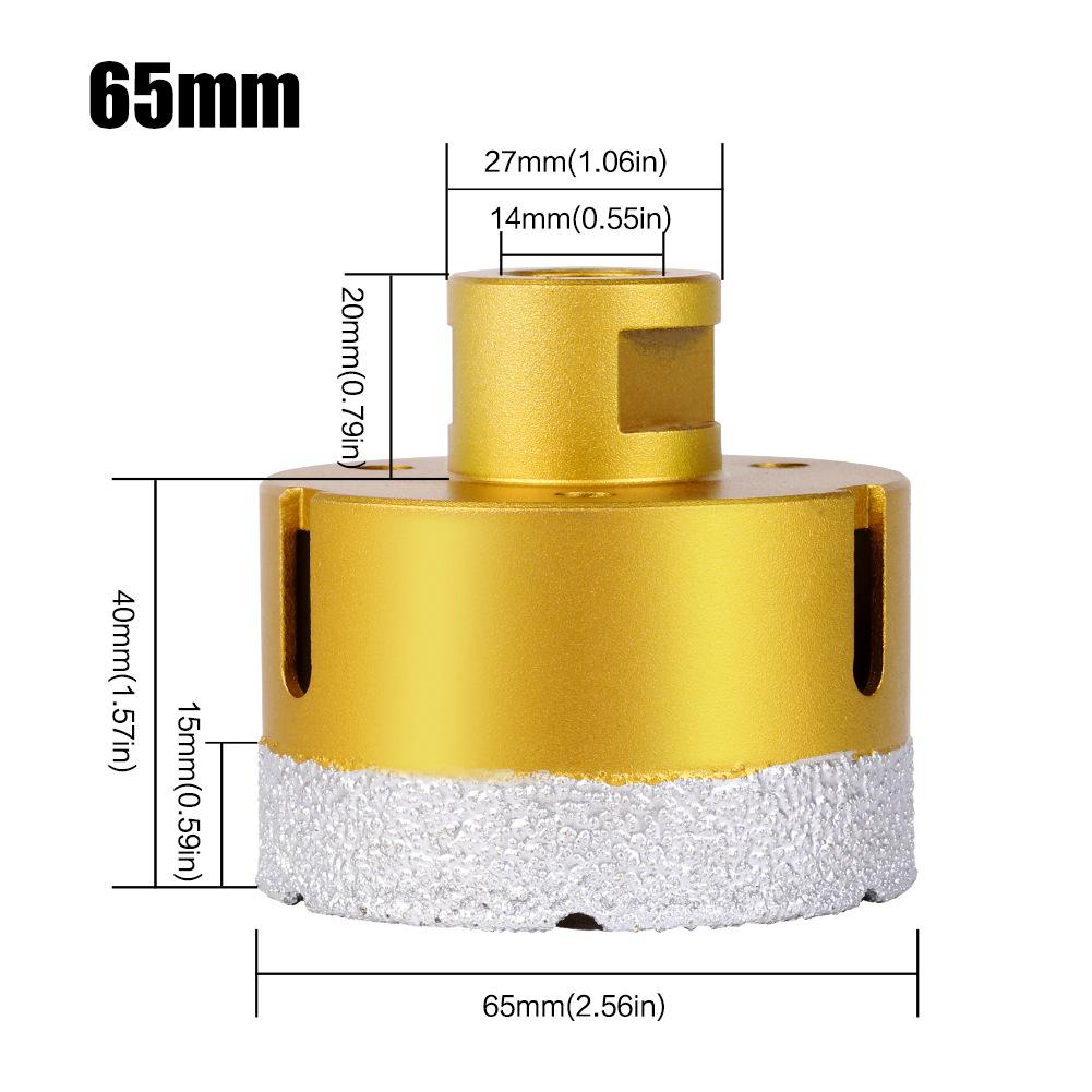 

M14 Фреза для пайки Эмери, Камень Пробивная Керамическая плитка, Мрамор Гранитное отверстие, для Угловой шлифмашины M14 brazing hole opener -65mm