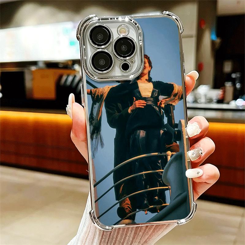 Titanic Movie Rose Jack Soft Phone Case For iPhone 15 16 17 Air 14 Pro Max 16E Plus 13 12 Mini Plating Anti-Fall Fundas