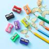 5/28pcs Plastic Manual Pencil Sharpeners, Colorful Single Hole, Portable for School, Office, Students Stationery Supplies YMY