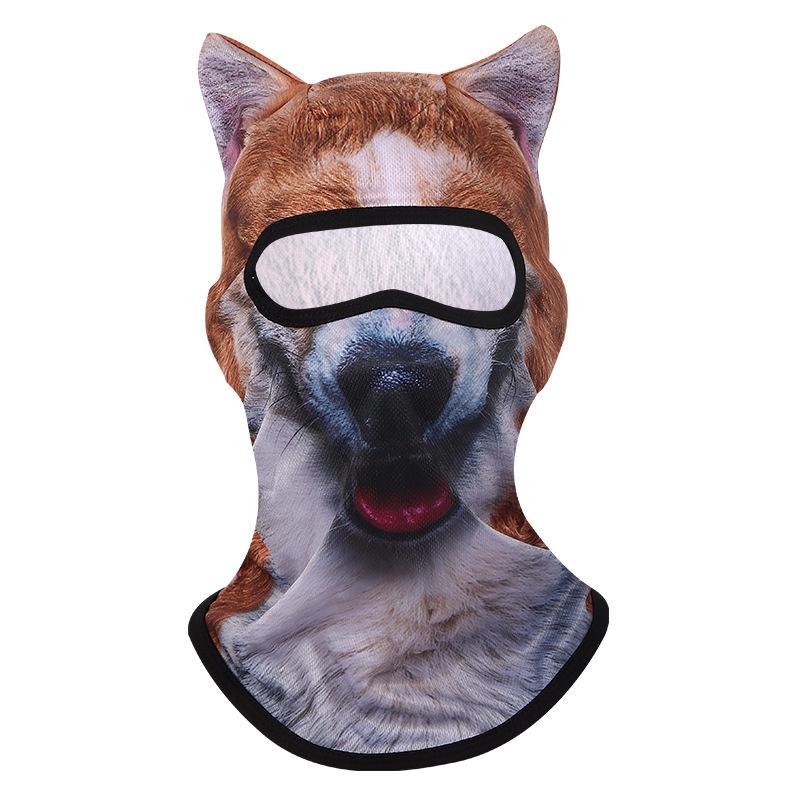 

3D Pattern Animal Headgear: Anti-UV Face Mask for Cycling and Outdoor Activities One Size