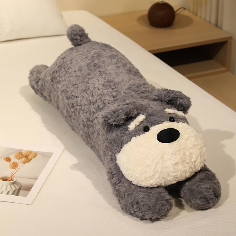 Long Cartoon Animal Plush Throw Pillow Cozy Fabrics Dog Panda Fox Doll Soothing Sleeping Pillow Lovely Home Decor Kids Companion
