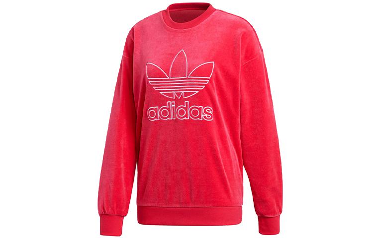 Adidas Originals Sweatshirts Women s Rose Red Crew Neck Moderate Regular GI7454 34