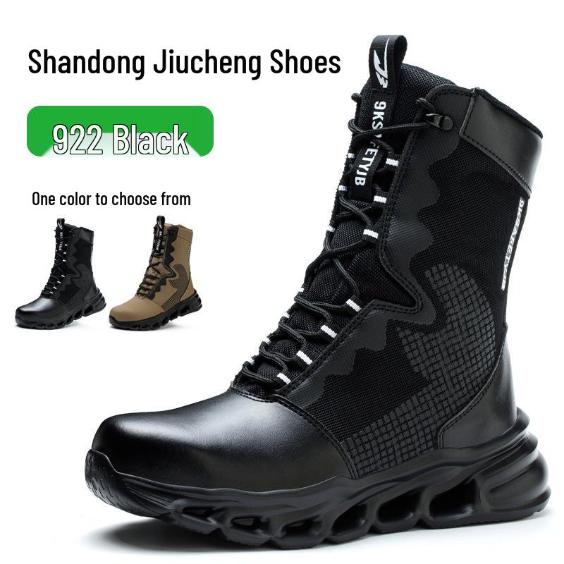 High-Top Steel Toe Safety Boots - Anti-Smash & Puncture Resistant, Durable & Comfortable Work Shoes