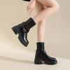 British style platform casual short boots 2025 new autumn campus fashion trend flat bottom heightening Martin boots