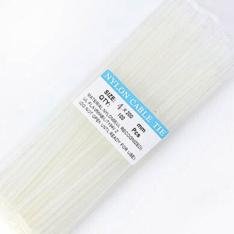 100 ks nylonových kabelových samosvorných plastových stahovacích pásek 3*100/3*150/4*200 MRO a průmyslové potřeby Spojovací materiál a hardware Kabely