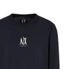 Emporio Armani Letter Embroidered Crew Neck Long Sleeve T-Shirt Men tops Navy-Blue XM000364-AF12308-UB101