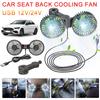 Car Seat Back Cooling Fan 3-Speed USB Charge Dual Head Fan 360 Degree Rotation Neck Cooler for Summer Car Interior Accessories