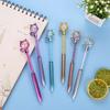1Pc Creative Cartoon Cute Crystal Cat Ballpoint Pens Exquisite Texture Student Diamond Ink Signature Pen Wholesale Back To School Season