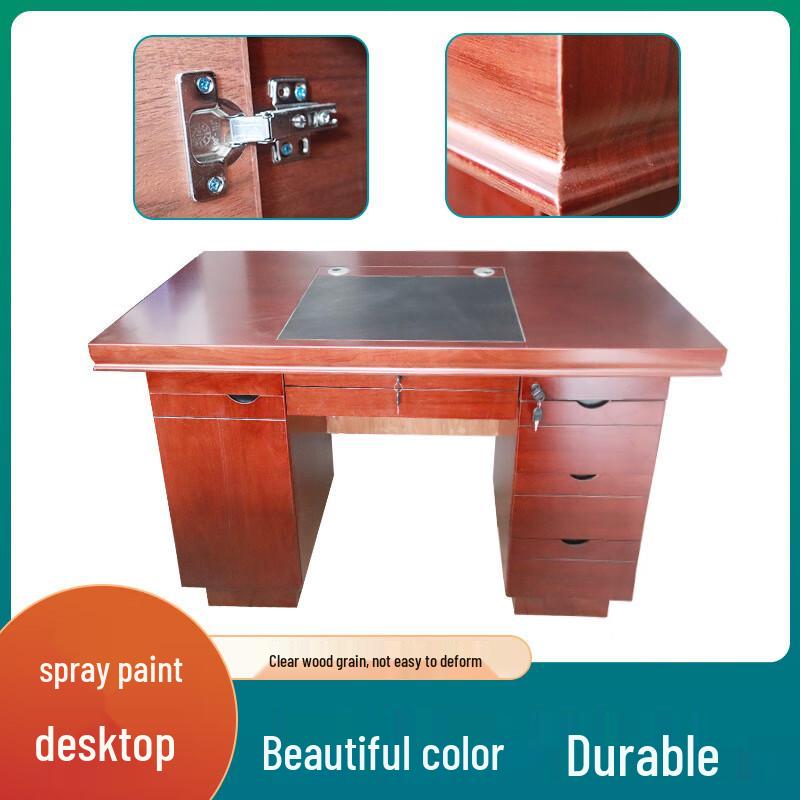 Modern Executive Office Desk with Storage