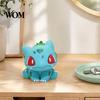 Lovely Entrance Table Decor Cute Bulbasaur-Shaped Resin Figurine, Classic Cartoon Collectible Statue with Red Eyes Green Back, Stable Sitting Tabletop