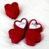 Vetrina per Gioielli in Velluto Lussuosa Scatola per Gioielli Scatola per Confezionamento Orecchini Per Matrimonio Anniversario