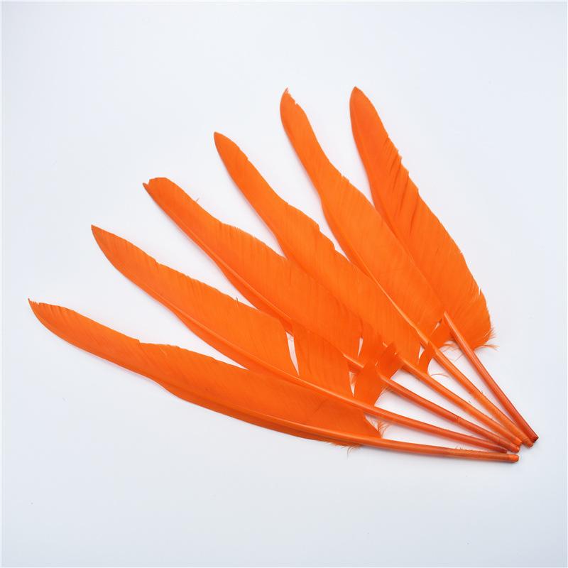 

50 шт. Перо индейки Утиное указательное крыло Гусиное перо Поделки 25-30 см длиной Белый Черный Аксессуары Карнавальный набор оранжевый