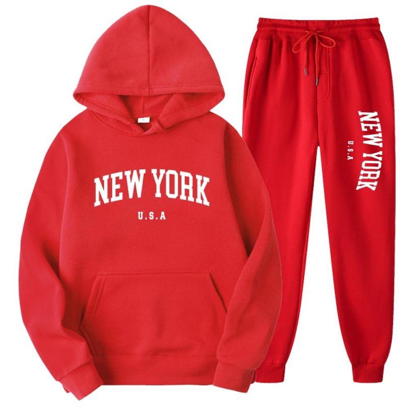 Unisex Casual Loose-Fit Hoodie Set with Letter Print Design