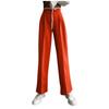 Women's Spring Summer Autumn Solid Color Suit Pants Elastic Waist Casual Pants