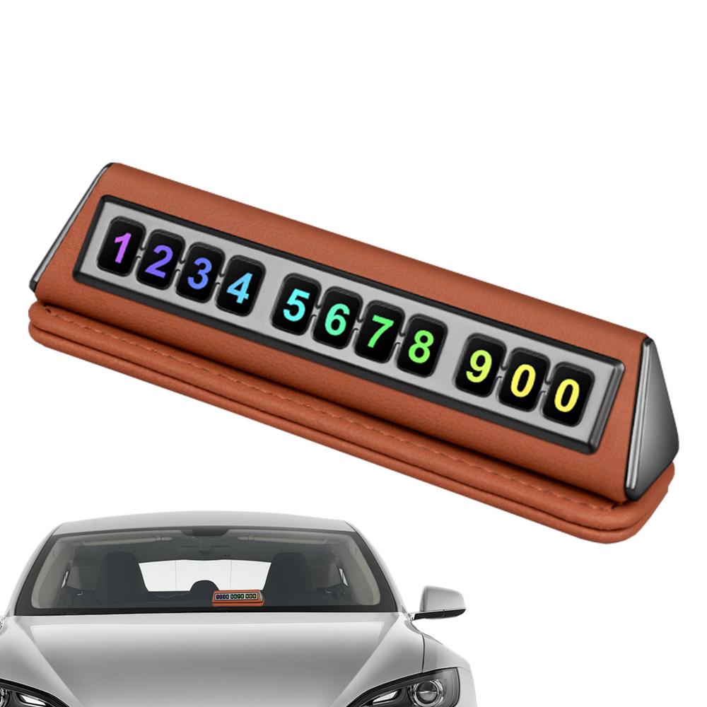 Car Parking Number Plate Automobile Temporary Number Card Plate Magnetic Car Dashboard Temporary Parking Number Plate for Car