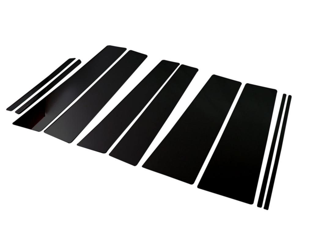 BRIGHTZ Stepwagon Spada RK5 RK6 Super Mirror Stainless Steel Black Plated Pillar Panels No Visor Required 10PC RK5 RK6 K5 K6 5 6 Stepwagon Spada 29696