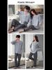 Korean Cartoon Couple Pajamas: Long Sleeve Cotton Sleepwear for Women and Men, Spring To Winter