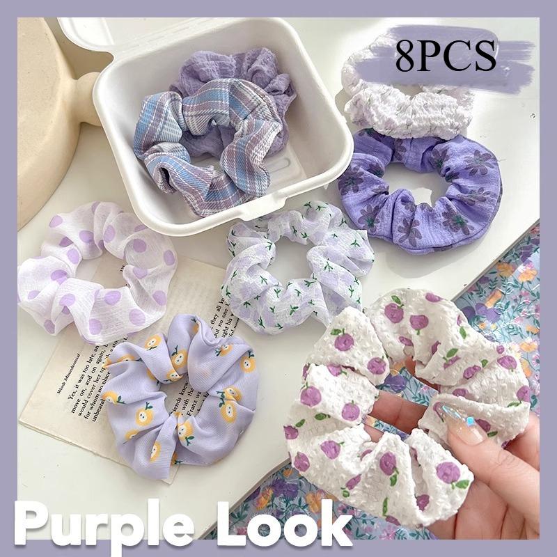 

8 шт. резинка для волос «кишка» резинка высокого класса волосы 2025 новая повязка на голову головной цветок женский стиль Мори фея аксессуары для волос головной убор резинка для волос