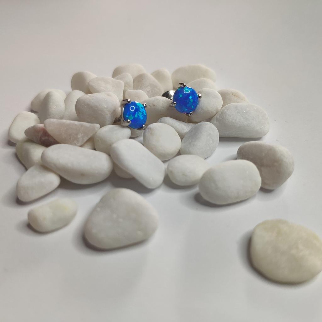 Серебряные серьги с опалом 0.849ct (2129462)