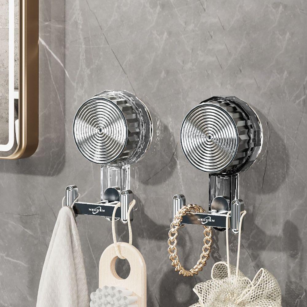 

Waterproof Rotary Sucker Hook Moisture-proof Wall Hook Behind Door New Robe Hook сірий
