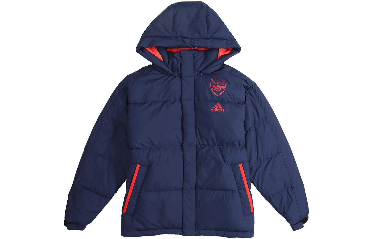 Adidas Arsenal Down Jackets Men s Blue Detachable Hood Moderate FQ4111 L