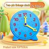 Second Grade Clock Model: Teaching Aids for Kids To Learn Time - 3-Pin Math Learning Toy