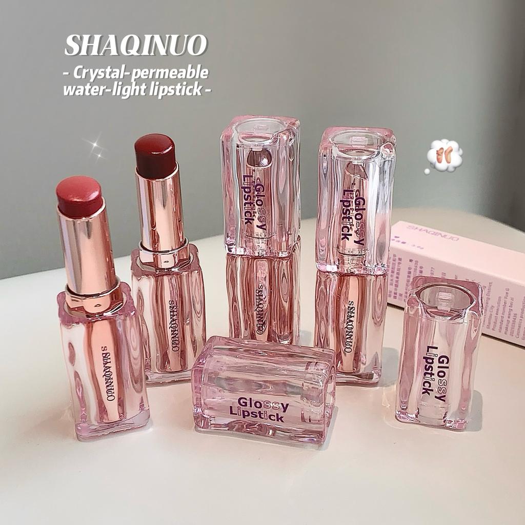 SHAQINUO Rossetto Lucido Trasparente Cristallo