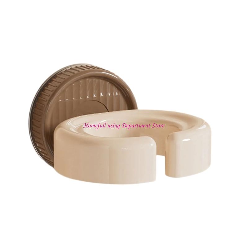 

Space Saving Wall Mounted Hair Dryer Bracket in Sturdy Plastic Materials for Easy Access in Bathrooms and Other Area