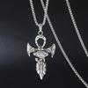 New European and American retro style Eye of Horus Anka cross creative ancient sword necklace niche design accessories