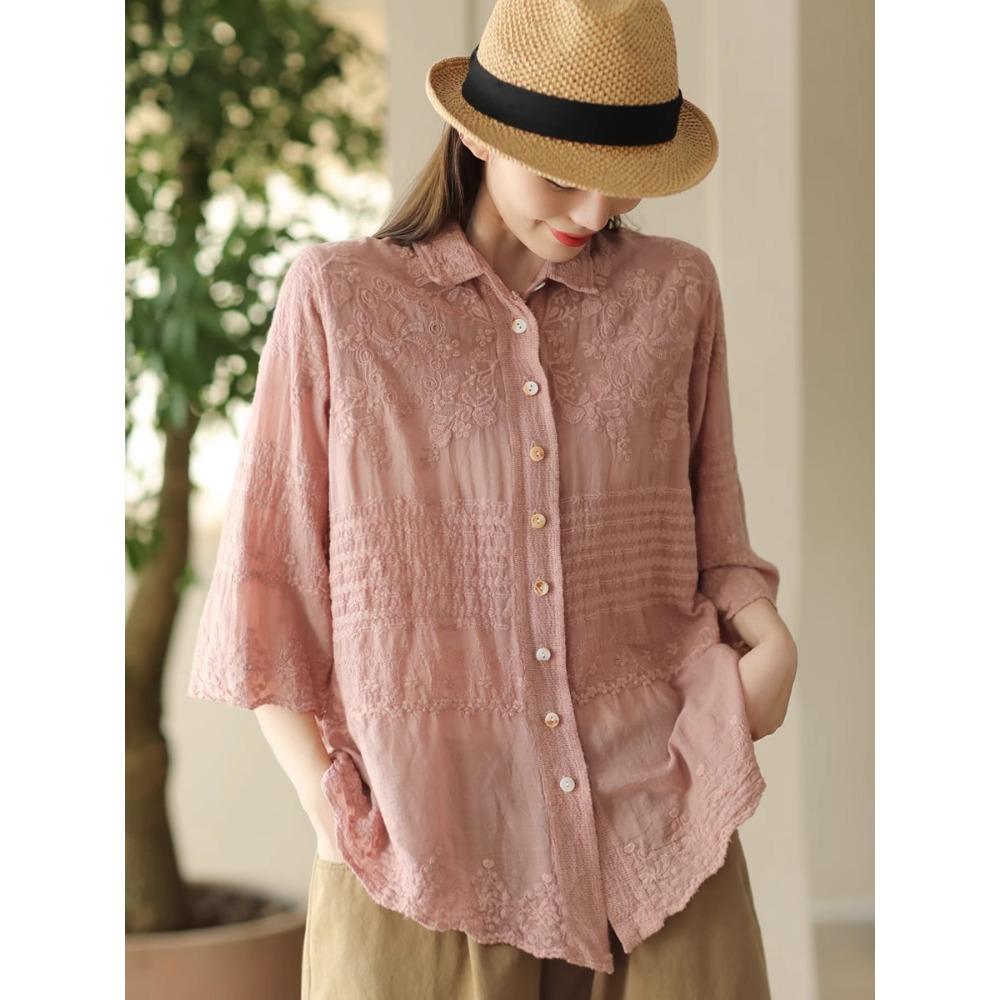 

Dimanaf 2024 Новая летняя рубашка, женская кружевная блузка, короткие базовые топы, футболки, повседневные свободные футболки белого цвета One Size белый