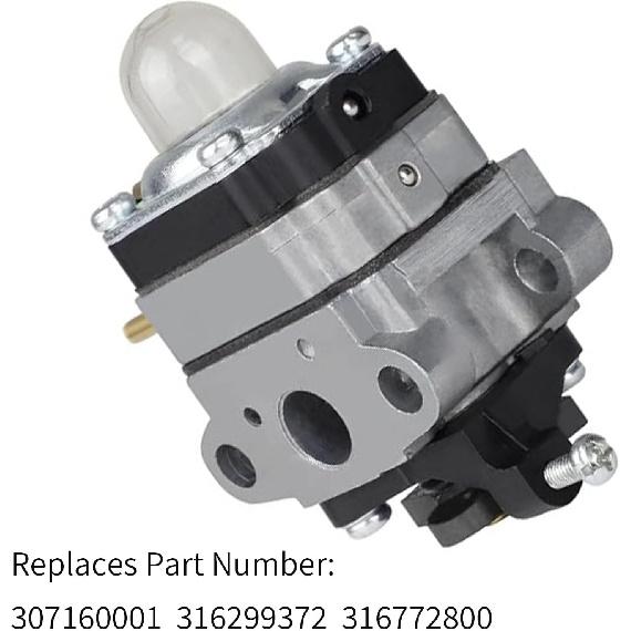 Compatible with 753-06258A Carburetor For Ryobi RY251PH RY252CS RY254BC 2 Cycle 25CC Engine Cultivator String Trimmer Edger