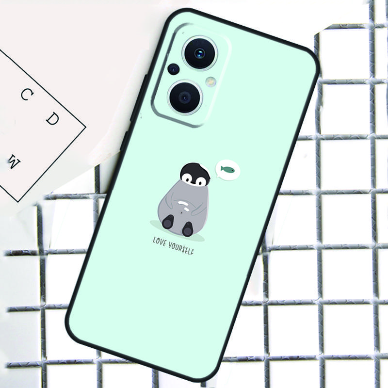 Cute Penguin For OPPO Reno 13 14 12 11 10 Pro 11F 12F 13F 14F 7 8 Lite 8T OPPO Find X5 X6 X8 X9 Pro Case