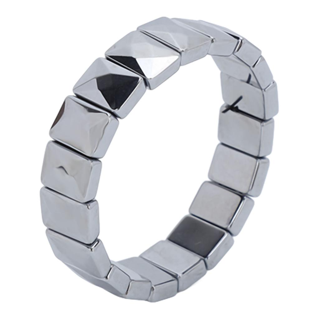 Terahertz Stone Bracelet Fashionable Faceted Rectangle Pain Relief Energy Stone Bracelet for Men
