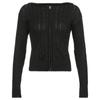 Autumn and Winter Warm Hooded Zip Cardigan Pockets Solid Colour Jacket Short Temperament Top for Women