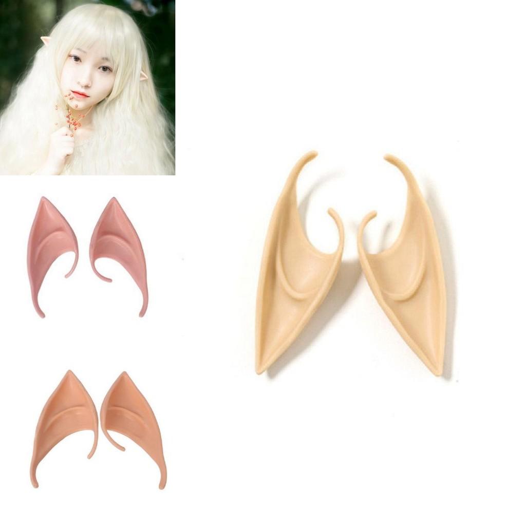 Realistic 2 Pairs Elf Ears Made Of Soft Rubber Latex For Fantasy Costume Parties