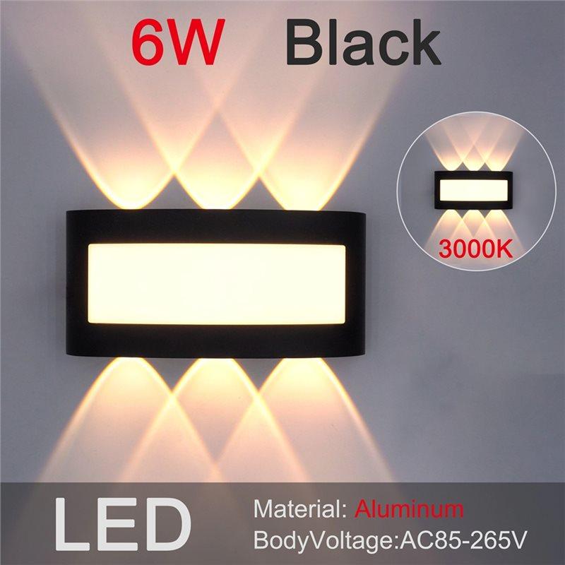 A84E-Waterproof Outdoor Wall Lights 6W LED Wall Light Effect Light Staircase Light Bed Light
