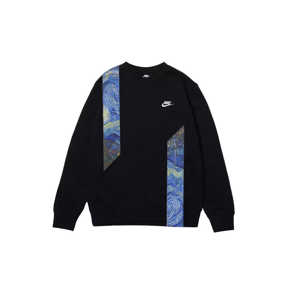 Nike Breathable Outdoor Artistic Creative Van Gogh Heart Empty Versatile Letter Logo Crewneck Sweatshirt Unisex Sweatshirt BV2667-010(TEAM702-A16)