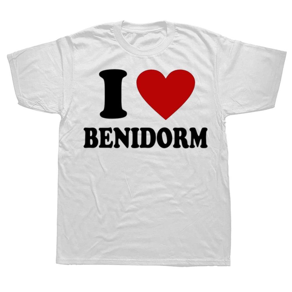 Funny Good Girls Goto Heaven Bad Girls Goto Benidorm T Shirts Graphic Cotton Streetwear Short Sleeve Birthday Gifts T-shirt Men