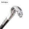 White Resin Snake Cobra Head Walking Cane Fashion Decorative Steel Stick Gentleman Elegant Cosplay Cane Knob Crosier 95cm