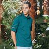 CHALLENGER Pq Knit Sleeve Pocket Men'S Collared Short Sleeve T-Shirt Dark Green